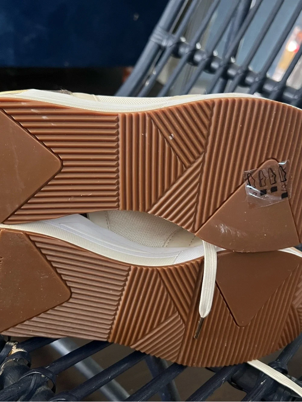 Michael Kors Cream & Tan Platform Lace-Up Sneaker